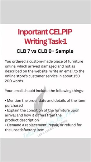 Important CELPIP Writing Task-1 sample! #celpip #celpipbypooja #celpipwriting #celpiptest #education