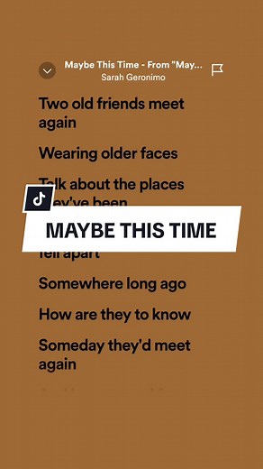 Maybe This Time - Sarah Geronimo | Full Lyrics