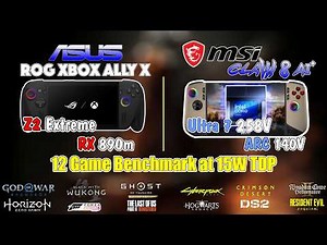 MSI Claw 8 AI vs ROG Ally X: 12 Game Mega Test (2026) | 1080p Medium @ 15W TDP