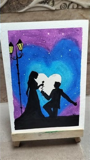 Beautiful Love Couple Painting ❤️🎨 | Easy Art Tutorial #shorts #art #painting #drawing #diy #diy