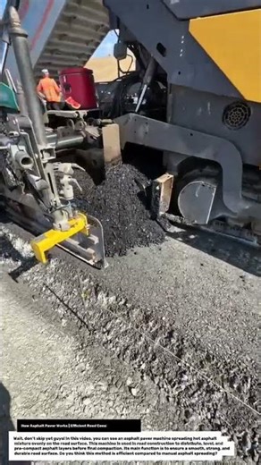 How Asphalt Paver Works | Efficient Road Construction Process.