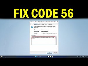 How To Fix Windows Is still Setting up the Class Configuration for this Device Code 56