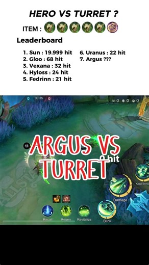 Argus vs turret ??