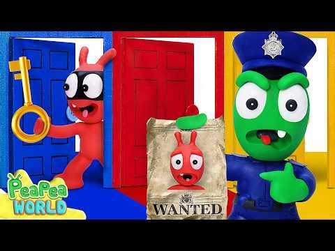 Pea Pea Police Catches the Key Thief 🚔🔑 Can He Solve the Mystery❓