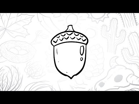 🌰 How to Draw a Simple Acorn | Step-by-Step Lesson 🍂