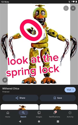 withered chica is a spring lock suit