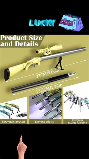 Sniper Rifle Shaped Gel Pen Toy For Kids - Cool Return Gift Idea for Boys & Girls (Pack of 6) link👇