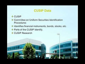 What is a CUSIP number?