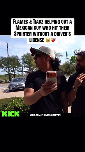 Full Clip: Flames & Tiagz helping out a Mexican guy who hit their Sprinter without a driver’s license 🥹❤️‍🩹 #flames #flaminhotmitts #tiagz #tacata #houston