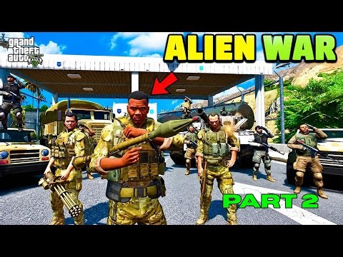 Franklin Joined The Army To Stop The Alien War! #gta5 #1k