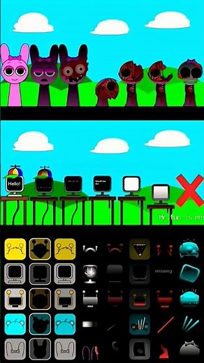 Pinki 💕 vs Mr. Fun computer 💻 Duomix song Incredibox 🔥 🎼 #incredibox #sprunki #duomix #shorts #edit