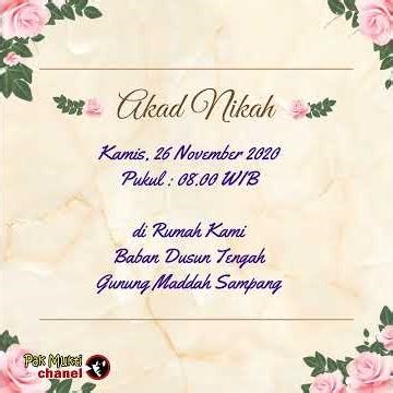 Undangan Pernikahan Digital 2 dengan menggunakan Filmora 9