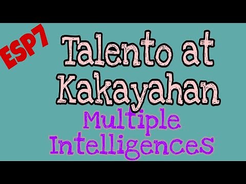 EsP 7 Talento at Kakayahan| MULTIPLE INTELLIGENCES