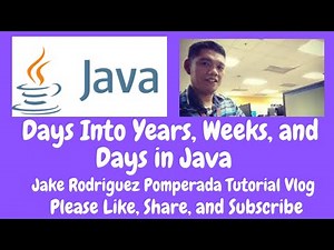 Days Into Years, Weeks, and Days in Java