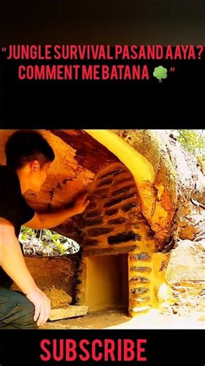 He Built a Secret Home Inside a Giant Tree!#survival #shorts