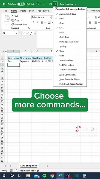 Excel Data Entry Form: Create & Use a Form Quickly
