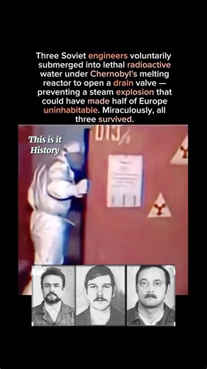 Chernobyl's Three Heroes: The Men Who Dived Into Radioactive Water to Save Europe #viral #shorts