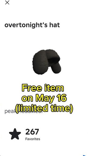 Roblox free item on may 16. The Block Overtonight