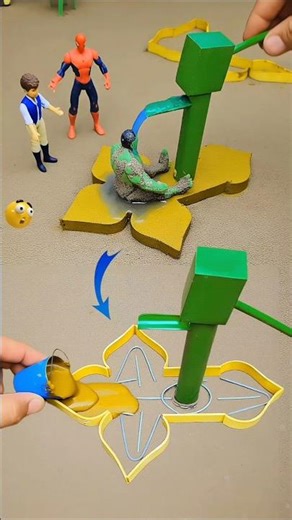 Mini handpump water science project with concrete construction diy tractor cowfarm|video No. 499🔥