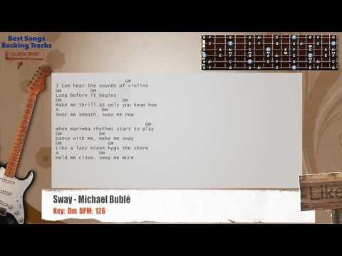 🎸 Sway - Michael Bublé Guitar Backing Track with chords and lyrics