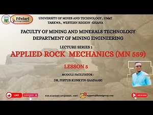 APPLIED ROCK MECHANICS | LECTURE SERIES 1 - LESSON 5