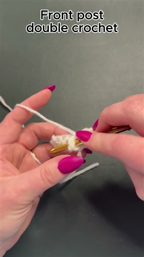 How to front post double crochet #crochet #howto #beginner