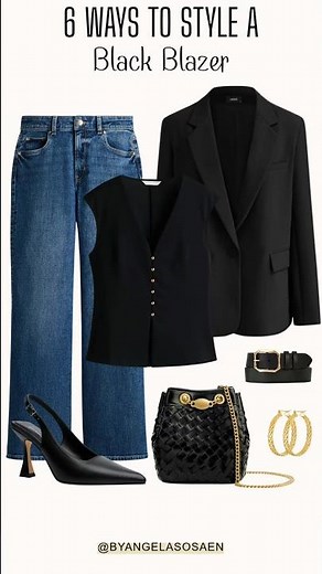 6 Ways yo Style a Black Blazer 🖤 | #BlackBlazer #OutfitIdeas #ChicStyle