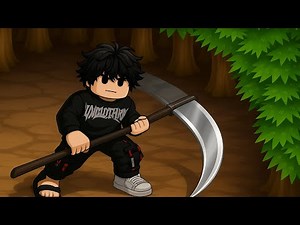 I tried playing the tree-cutting map. Will I get rich?!" Roblox cut trees