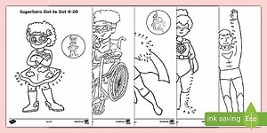Superhero Dot to Dot 0-20