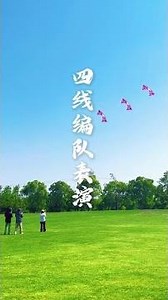Four-line stunt kite formation 5x speed #Kite #Stunt Kite Performance