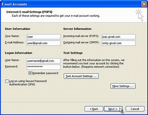 Configure Gmail En Microsoft Outlook 2002