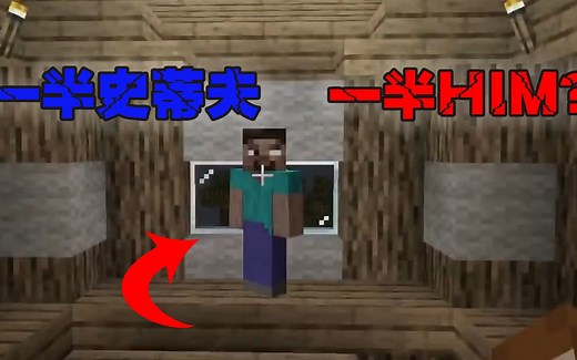 我的世界：突然出现的中世纪城镇，里面竟藏着白眼史蒂夫！