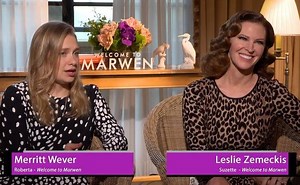 Merritt Wever and Leslie Zemeckis describes their costume as a “wet suit” in #WelcomeToMarwen. For more go to blackgirlnerds.com/BGNTV | Black Girl Nerds