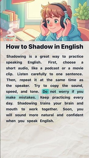 How to Shadow in English 🎧 | Easy Speaking Practice #shadowing #speakingpractice #englishstory