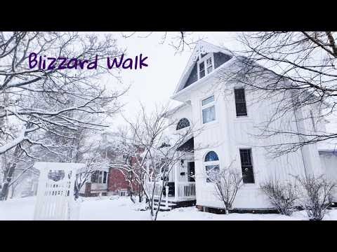 Heavy Snow & Strong Wind ❄️ Blizzard Walk in Canada | Winter City Walk ASMR