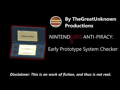 Nintendo 3DS Anti-Piracy: Early Prototype System Checker
