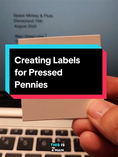 This is how I go about creating my labels for my Pressed Pennies! It helps me stay organized! 😝 . . . . . #disneytok #disneycollection #pressedpenny #disneycontent