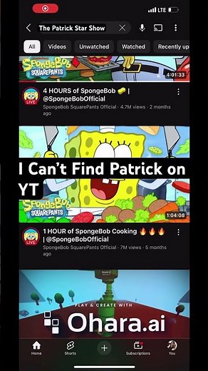 Patrick star show: youtube