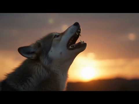 Powerful Lone Wolf Howling at Night 🌙🐺 #Viral