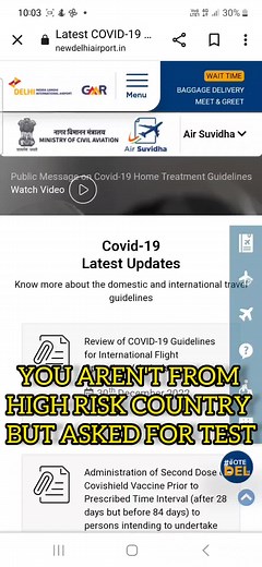 what if someone ask for RTPCR test and you aren't high risk country traveller #newrulecovid #goingindia🇮🇳 #newdelhiarrival #highriskcountries