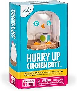 Exploding Kittens Hurry Up Chicken Butt 2-6 Players - Ages 4+ - 2 Minutes to Play - Hot Potato Style Card Game - Fun Card Game, Family Game Night, Creative Kids Game