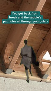 🔍 Sometimes drilling a hole through a joist is unavoidable – it’s all about knowing the right spot! ✅ Size matters: Max hole or notch = 1/5 of joist depth OR 32 mm (whichever is less). ✅ Put it in the right place: Holes only within 3 × depth from the face of a support In the middle third of the joist depth Notches no more than 450 mm from a support ✅ Space them out: Holes and notches must be at least one depth apart. Share this with your sub-contractors before they start drilling to save headac