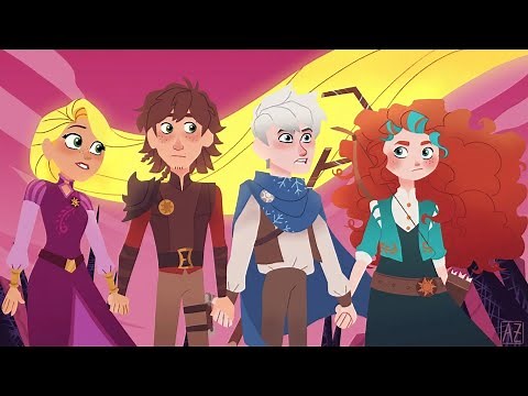 Jack Frost, Hiccup, Merida and Rapunzel in Corona (Rise of the Brave Tangled Dragons Comic Dub)