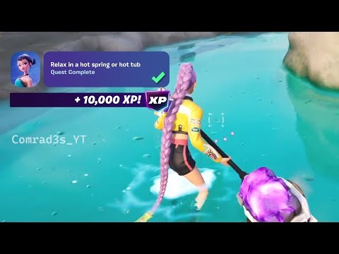How to EASILY Relax in a hot spring or hot tub Fortnite
