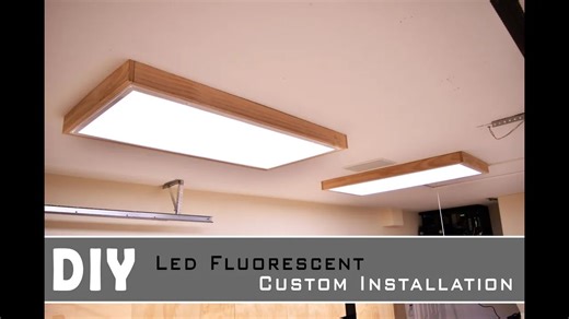 Garage glow-up: LED fluorescent light installation
