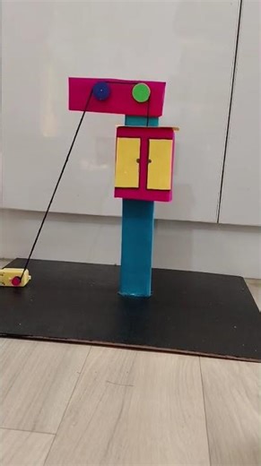 Working model of electric lift #schoolproject #scienceproject #viralshort #viralvideo