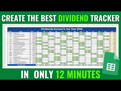 How To Track High Yield Dividend Stocks in Google Sheets
