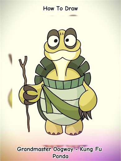 How To Draw Grandmaster Oogway - Kung Fu Panda #cartoondrawing #drawing #drawingtutorial #howtodraw #fyp