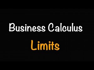Business Calculus: Limits (3.1) | Math with Professor V