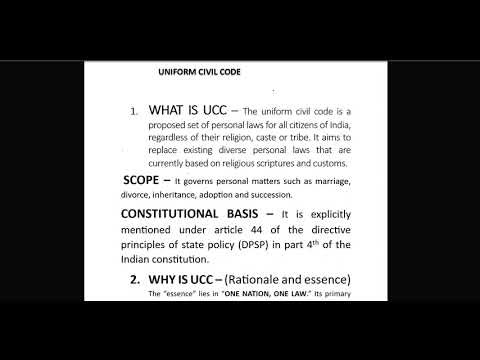Easy to understand uniform civil code